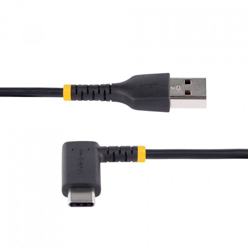 USB-A TO USB-C CHARGING CABLE 15CM RIGHT ANGLE - FAST CHARGE