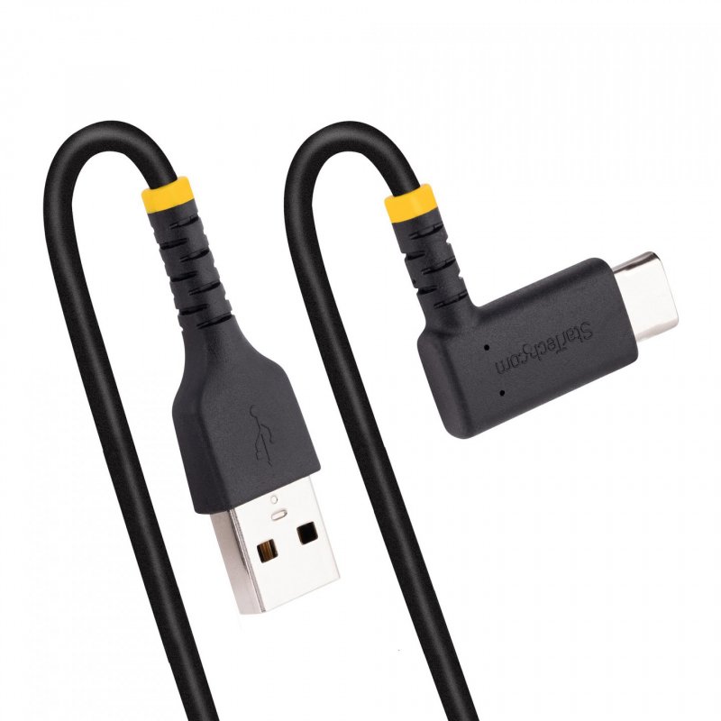 StarTech.com Câble USB A vers USB C de 1m - Câble de Chargement USB C Noir - Fibre Aramide Robuste - Chargeur Rapide U