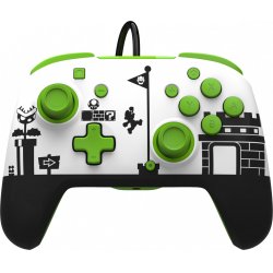 PDP Super Mario Retro REMATCH Black, Green, White USB Gamepad Nintendo Switch, Nintendo Switch OLED