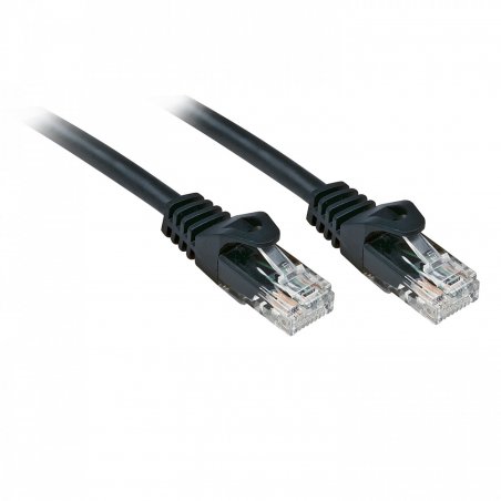 Lindy Rj45/Rj45 Cat6 5m networking cable Black U/UTP (UTP)