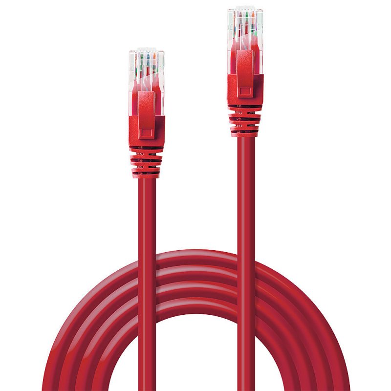 Lindy 1m Cat.6 U/UTP Cable, Red