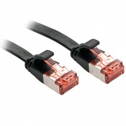 LINDY Cat.6 U/FTP Flat Cable Black 10m