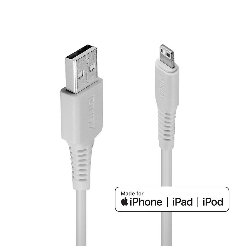 LINDY USB to Lightning Cable White 1m