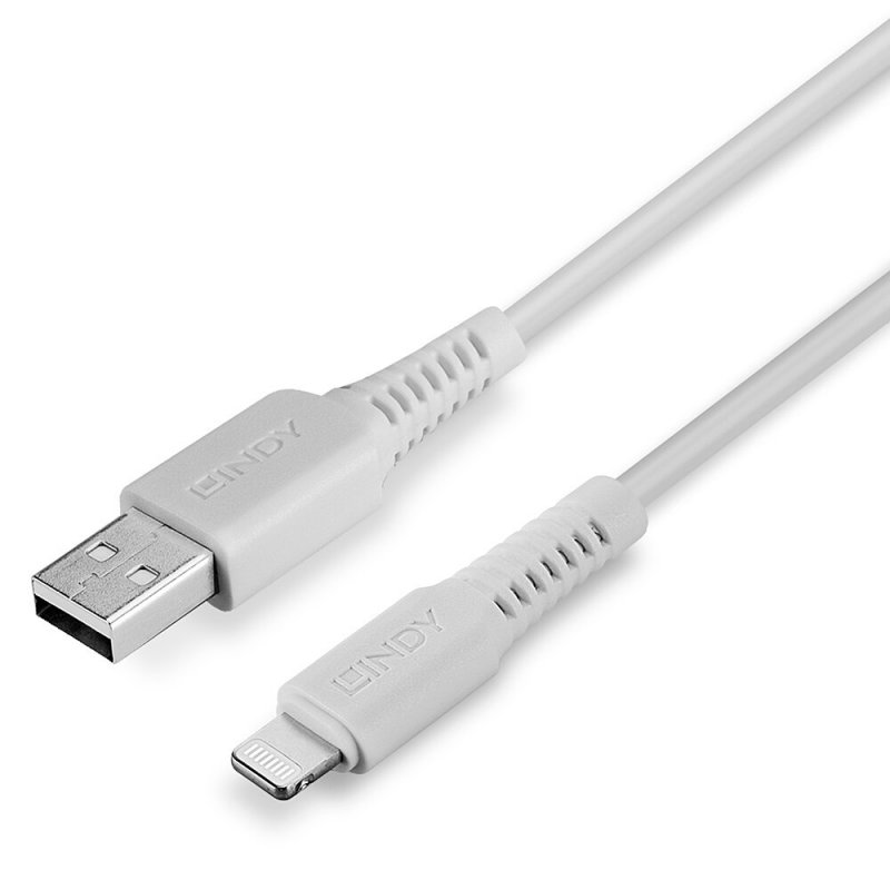LINDY USB to Lightning Cable White 1m