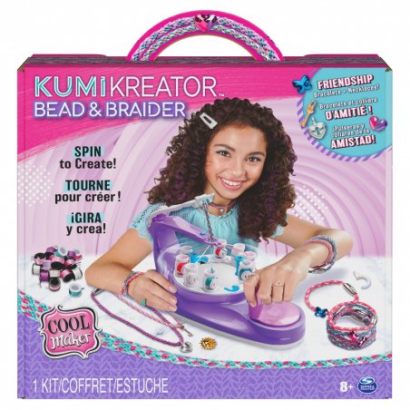 Cool Maker , KumiKreator Bead & Braider Friendship Necklace and Bracelet Making Kit, Arts & Crafts Kids Toys for Girls A