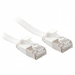 LINDY Cat.6A U/FTP Flat Cable White 10m