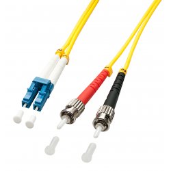 Lindy 2m LC/ST fibre optic cable Multicolour, Yellow