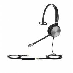 Yealink UH36 Mono Teams Casque Avec fil Arceau Bureau/Centre d'appels USB Type-A Noir, Argent