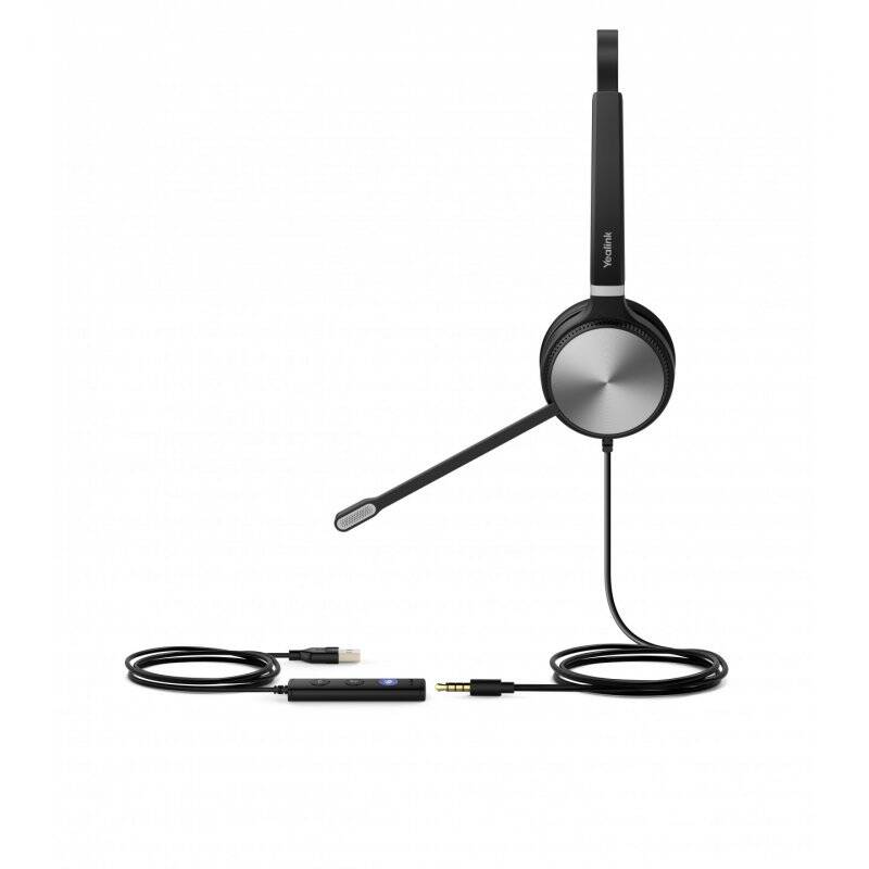 Yealink UH36 Mono Teams Casque Avec fil Arceau Bureau/Centre d'appels USB Type-A Noir, Argent