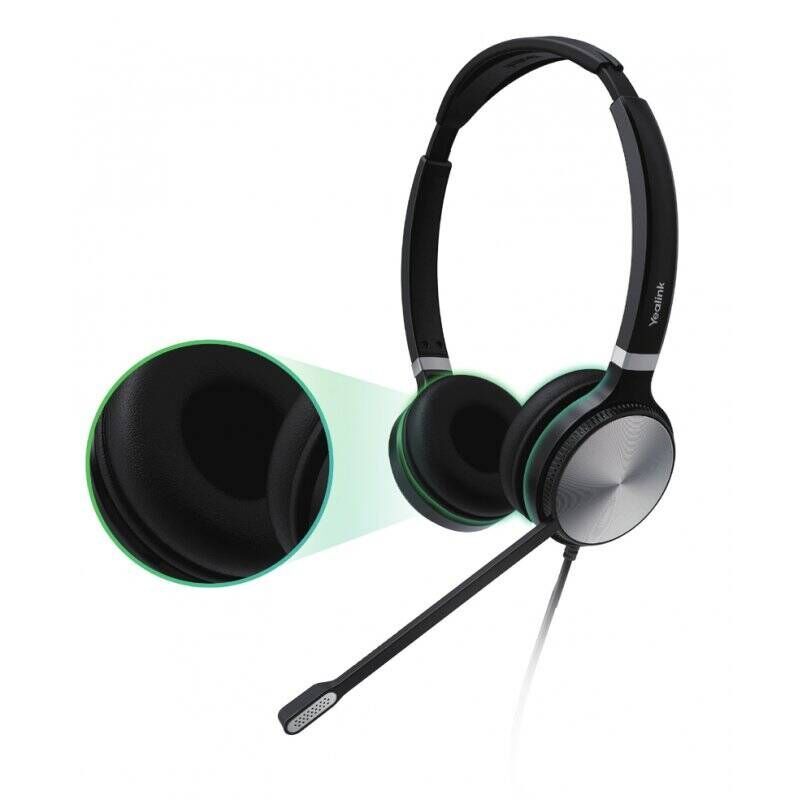 Yealink UH36 Dual Headset Wired Head-band Office/Call center USB Type-A Black, Silver