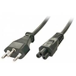 LINDY 2m Swiss to IEC C5 Power Cable
