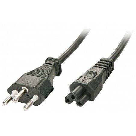 LINDY 2m Swiss to IEC C5 Power Cable