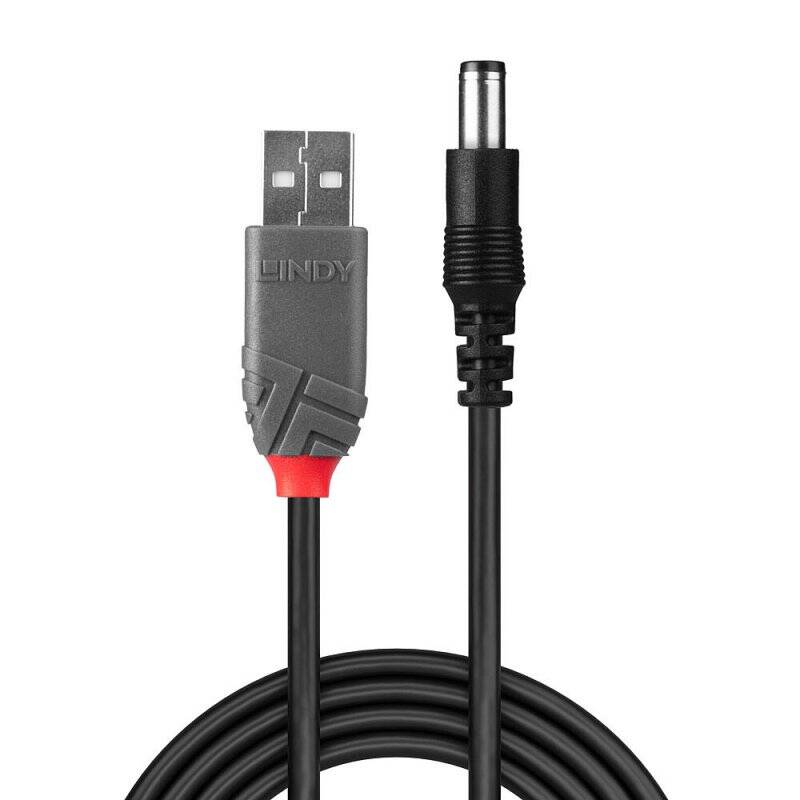 LINDY Cable USB A male DC 5.5/2.5mm