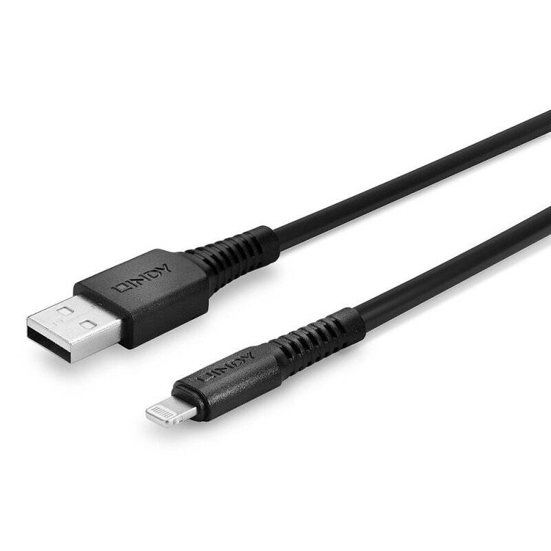 LINDY 3m USB to Lightning Cable black