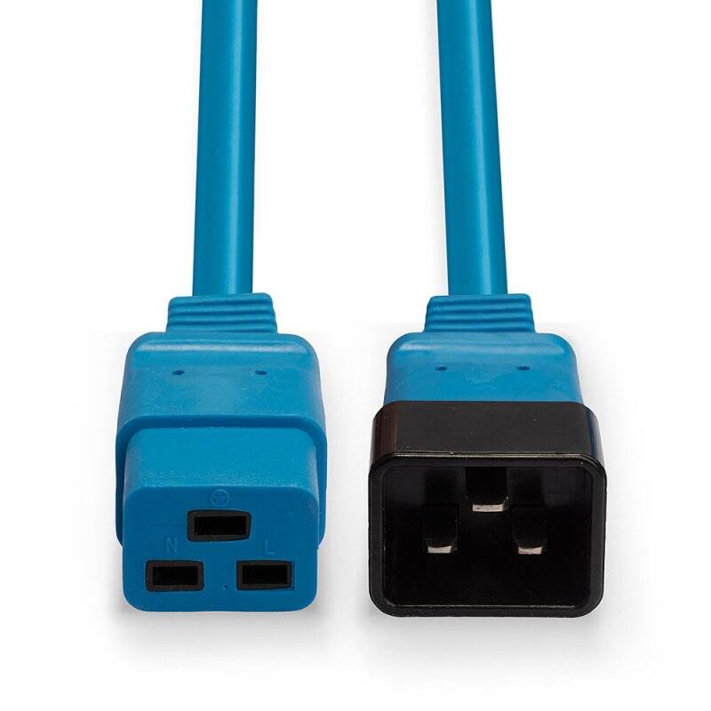 Lindy 1m C19 to C20 Extension Cable, blue
