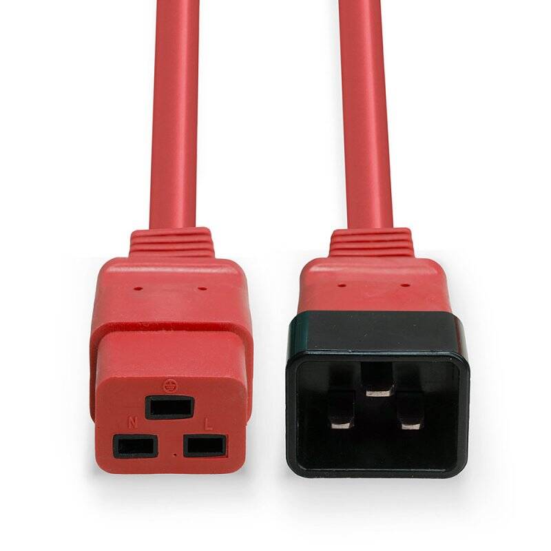 LINDY 2m IEC C19 to C20 Cable Red