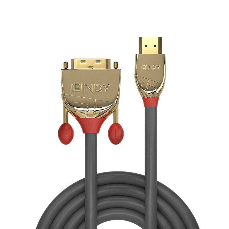 Lindy 10m HDMI to DVI Cable, Gold Line