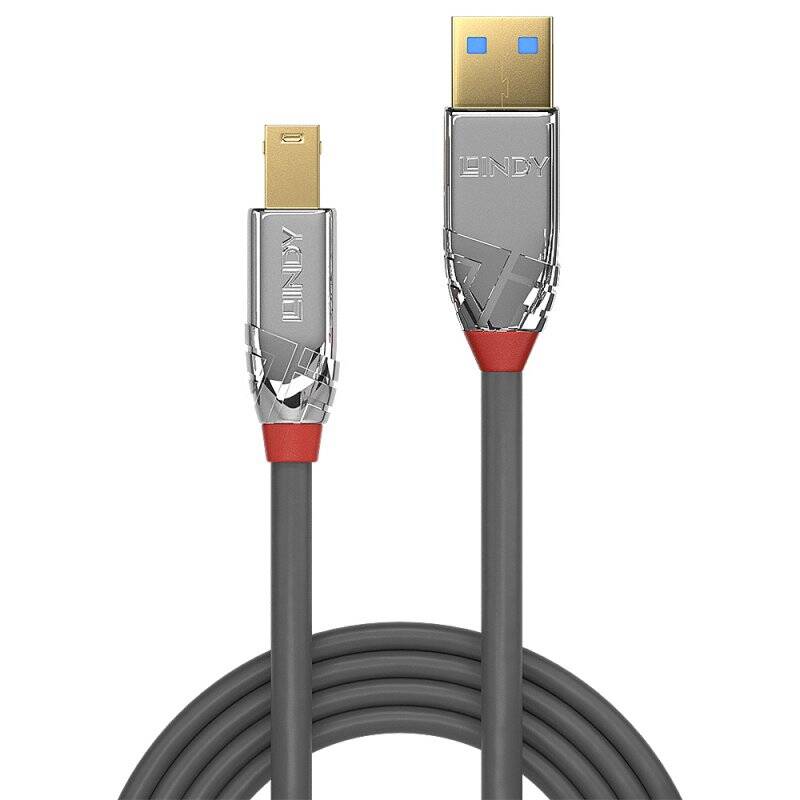 Lindy 5m USB 3.0 Type A to B Cable, Cromo Line
