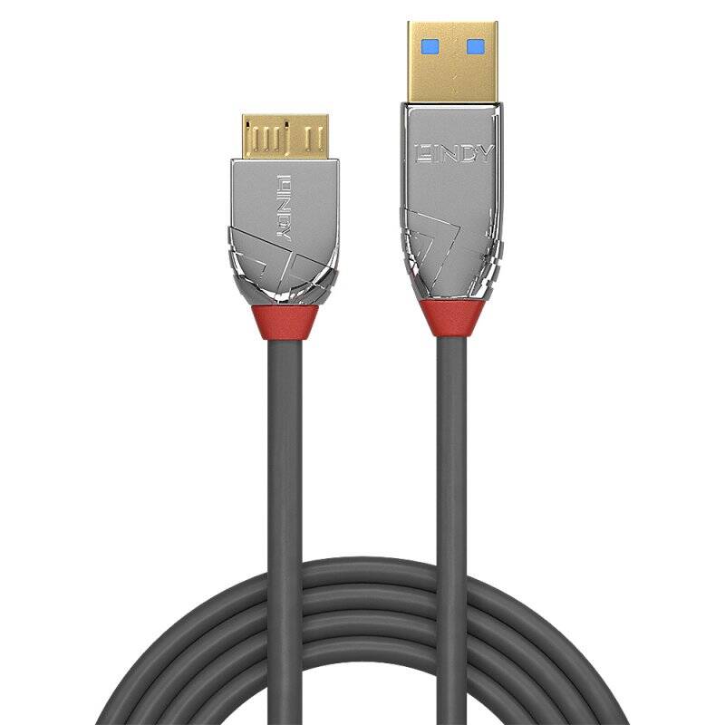 LINDY 3m USB 3.0 A/Micro-B Cable Cromo