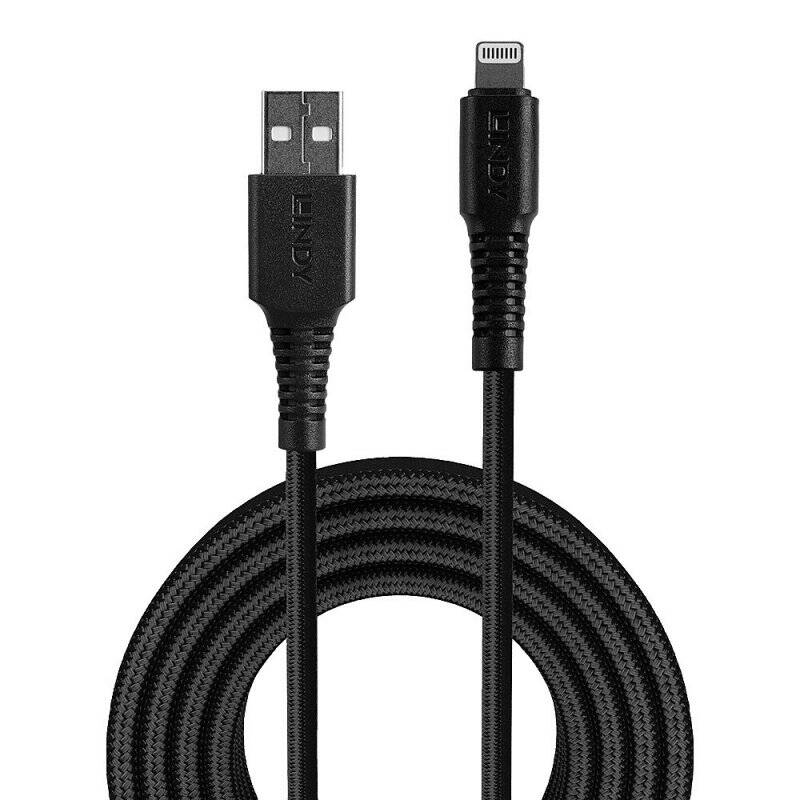 Lindy 0.5m Reinforced USB Type A to Lightning Cable