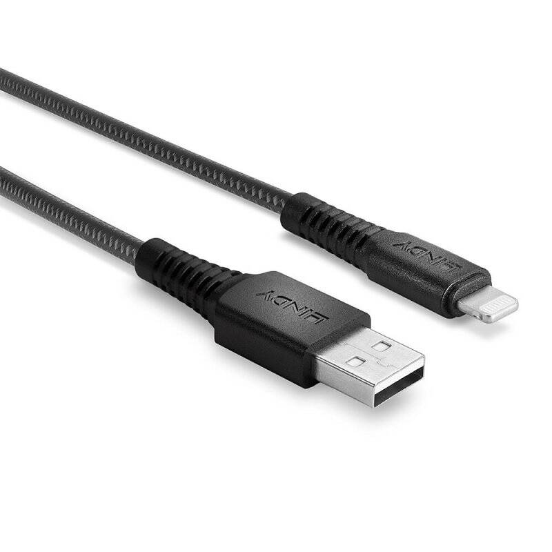 Lindy 2m Reinforced USB Type A to Lightning Cable