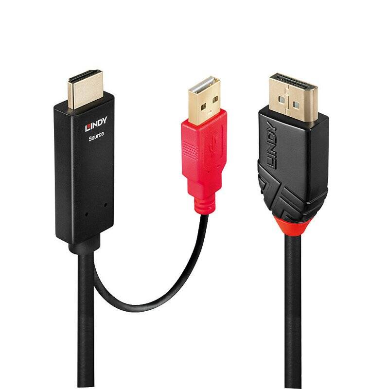 LINDY 1m HDMI DisplayPort Adapter Cable