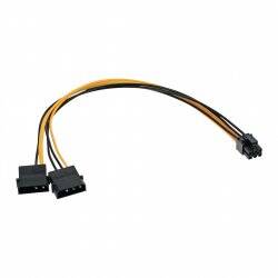 InLine® PCI-E power adaptor,  2x4 Pin Molex  - 6pol for PCIe (PCI-Express)