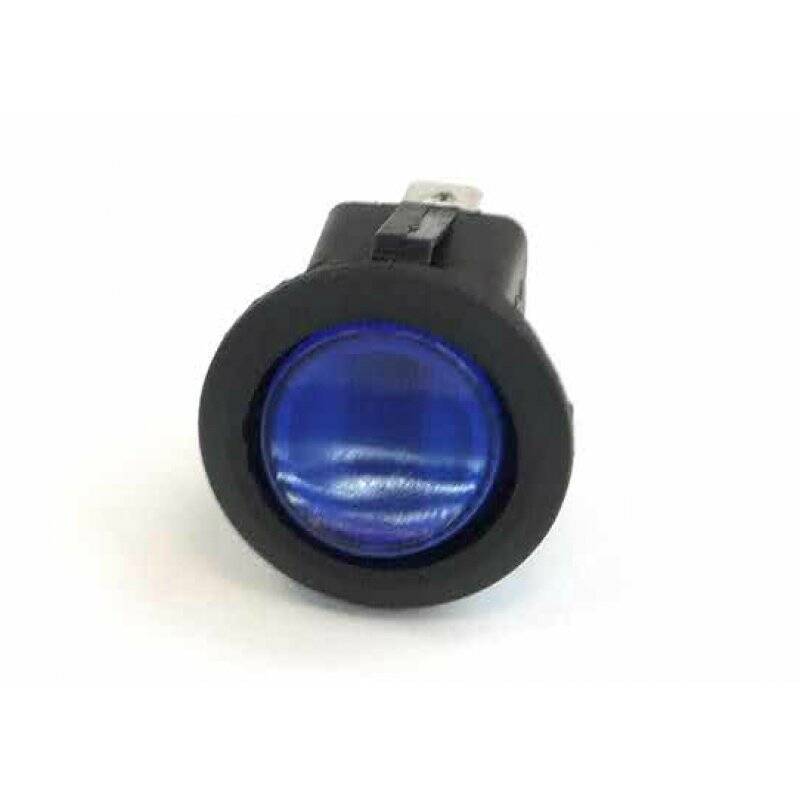 Phobya round toggle switch - blue lighting - unipolar ON/OFF black (3-Pin)