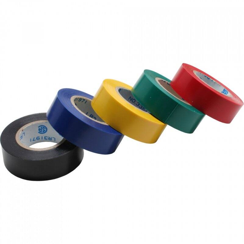 InLine Electrical Tape 5 Pack 18mm x 9m multiple colors