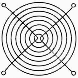 Fan grill for axial fans 140mm black