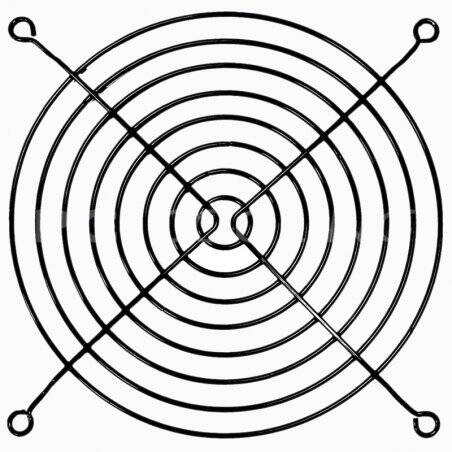 Fan grill for axial fans 140mm black