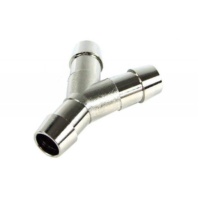 13mm (1/2") Y tubing connector - Brass nickel plated