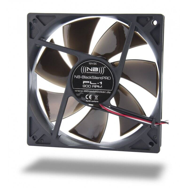 Noiseblocker PL1 système de refroidissement d’ordinateur Boitier PC Ventilateur Noir