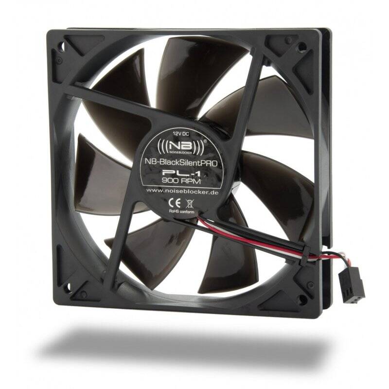 Noiseblocker PL1 système de refroidissement d’ordinateur Boitier PC Ventilateur Noir