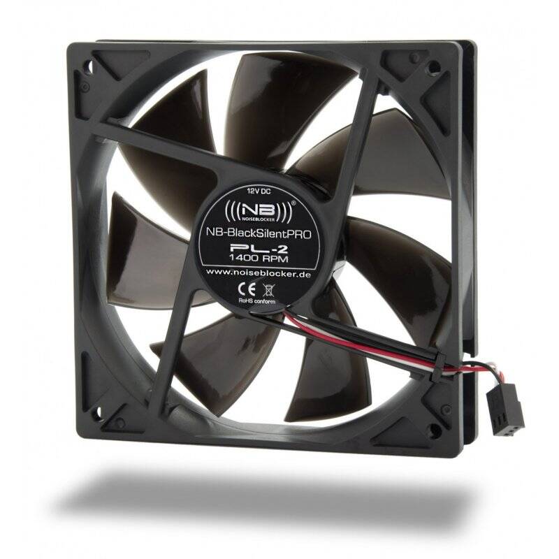Noiseblocker PL2 système de refroidissement d’ordinateur Boitier PC Ventilateur Noir