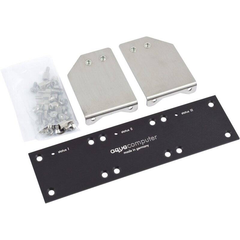 Aquacomputer mounting plate for poweradjust 2/3 and farbwerk, alu black anodized