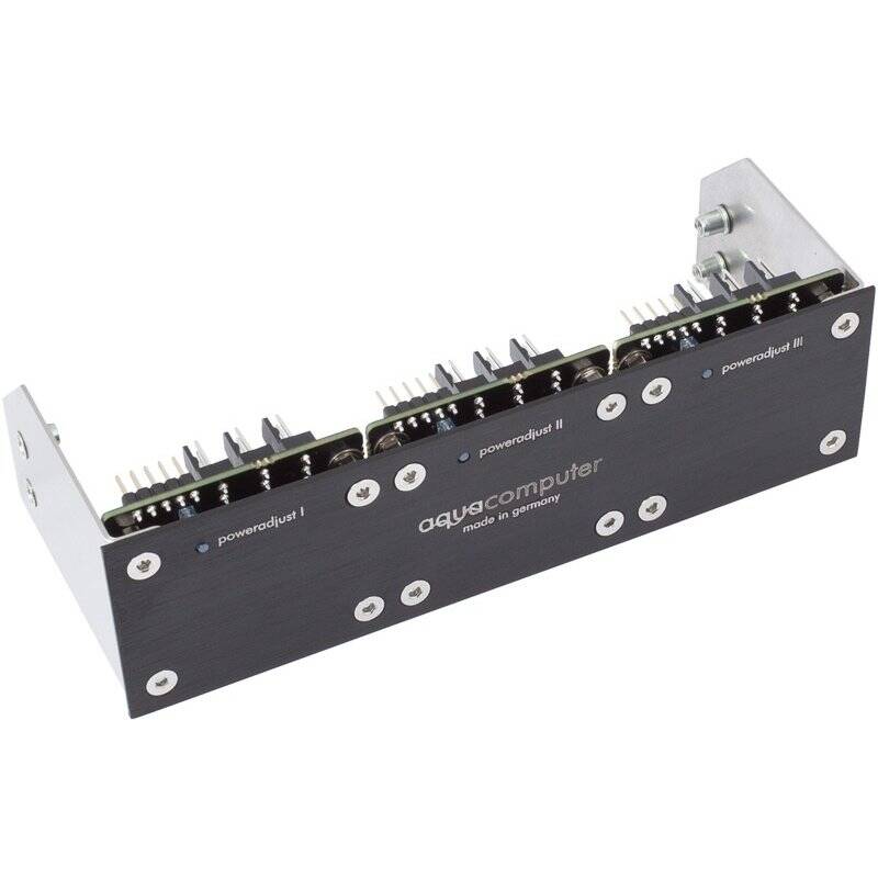 Aquacomputer mounting plate for poweradjust 2/3 and farbwerk, alu black anodized