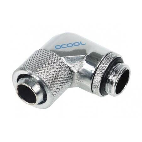 Alphacool 13/10 compression fitting 90° revolvable G1/4 - Chrome