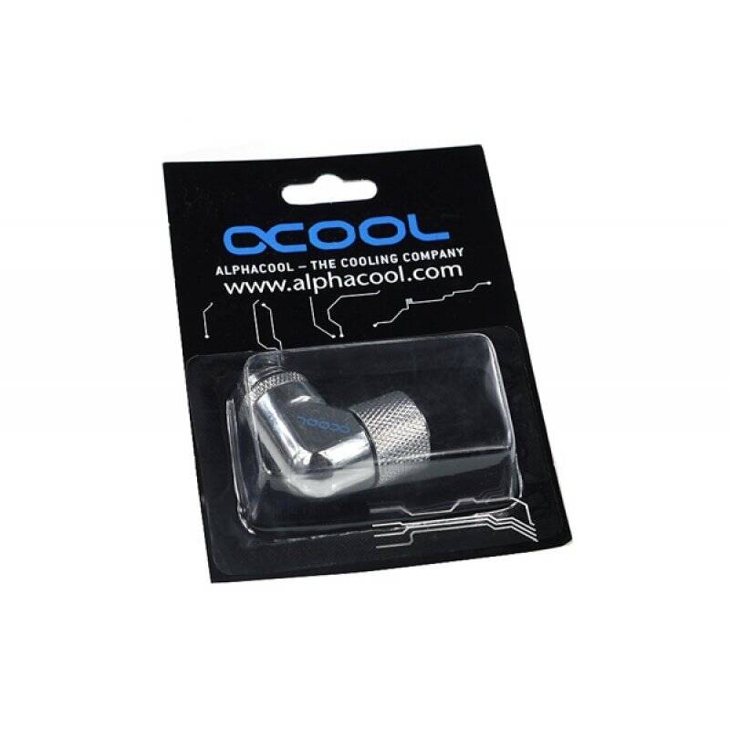 Alphacool 13/10 compression fitting 90° revolvable G1/4 - Chrome