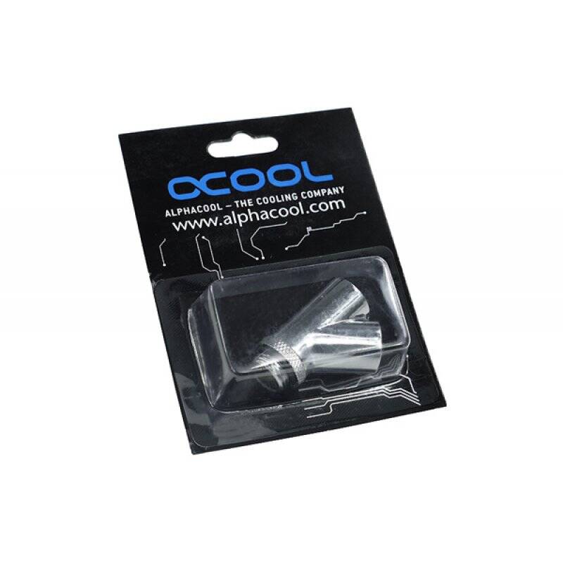 Alphacool HF Y-45° connector - G1/4 revolvable - 2x inner 1x outer thread - chrome