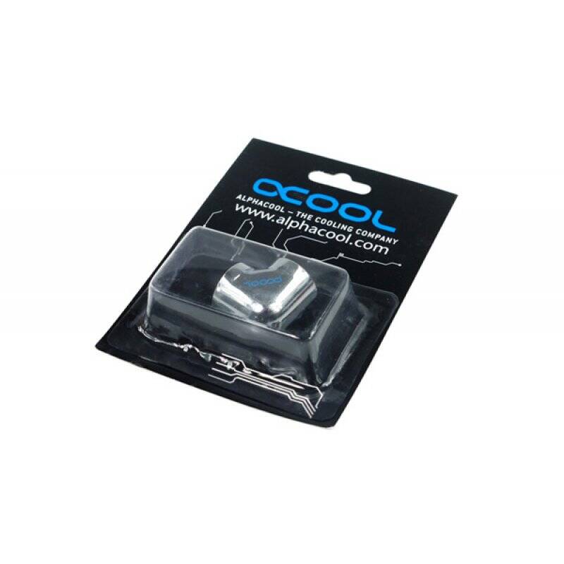 Alphacool HF L-connector G1/4 inner thread to G1/4 inner thread - chrome
