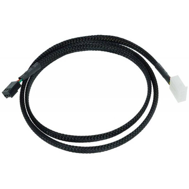 Phobya flow meter cable 3-pin 80cm - black sleeved