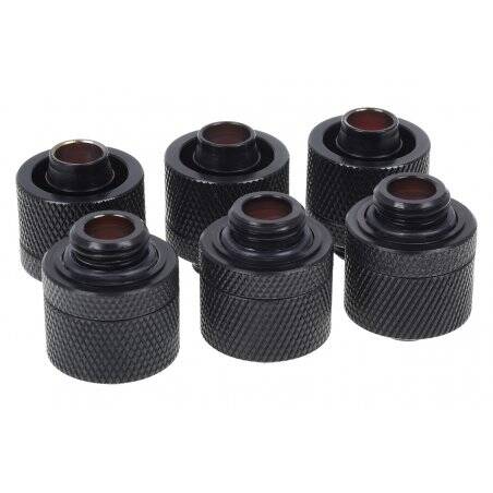 Alphacool HF 16/10 compression fitting G1/4 - deep black sixpack