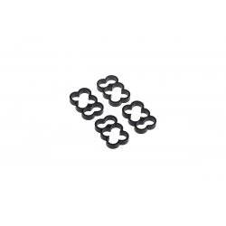 Alphacool Eiskamm Alu X6 - 4mm black - 4 pcs
