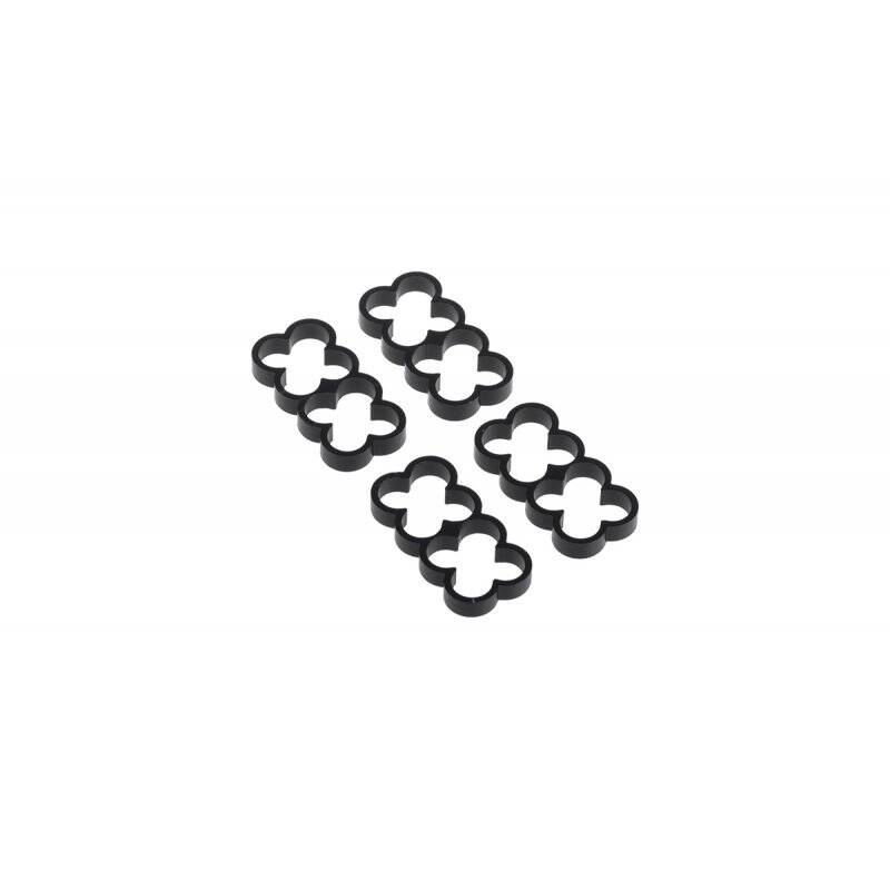 Alphacool Eiskamm Alu X8 - 4mm black - 4 pcs