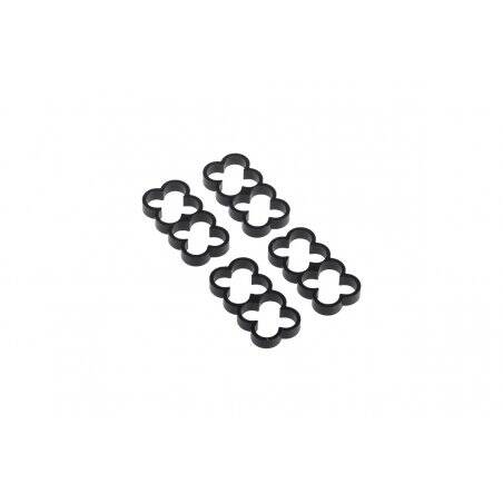 Alphacool Eiskamm Alu X8 - 4mm black - 4 pcs