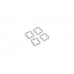 Alphacool Eiskamm Alu X4 - 4mm silver - 4 pcs