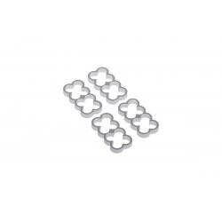 Alphacool Eiskamm Alu X8 - 4mm silver - 4 pcs