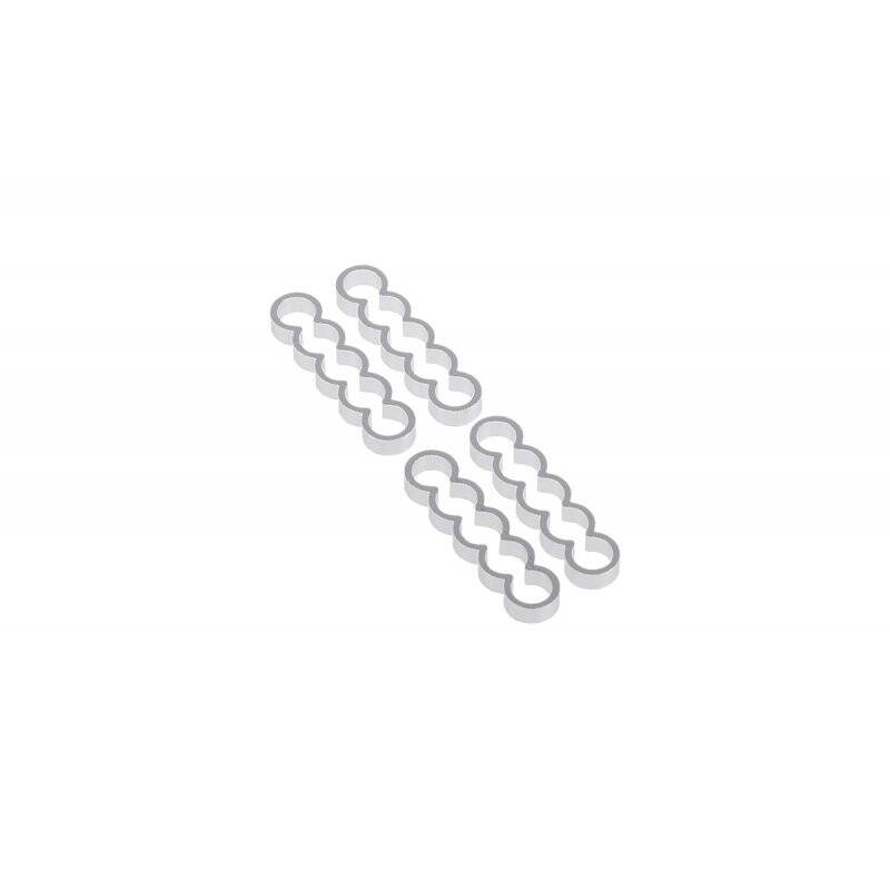 Alphacool Eiskamm Alu X5 Flat - 4mm silver - 4 pcs