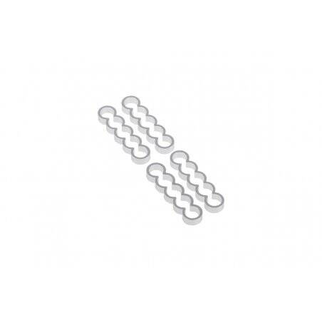 Alphacool Eiskamm Alu X5 Flat - 4mm silver - 4 pcs